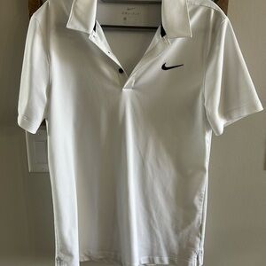 Nike Men's White Dri-FIT Polo Shirt